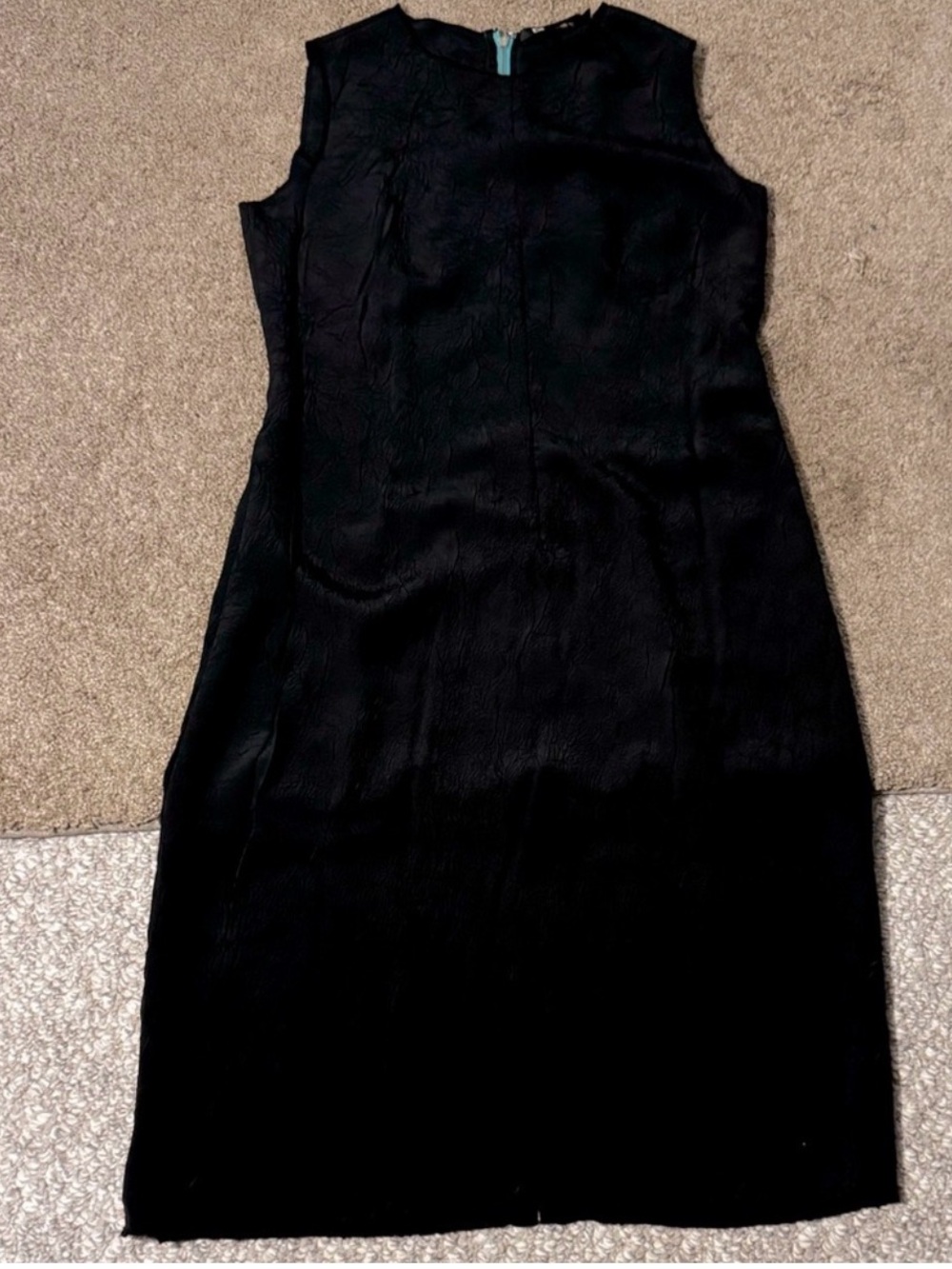 DKNY black sleeveless midi dress
